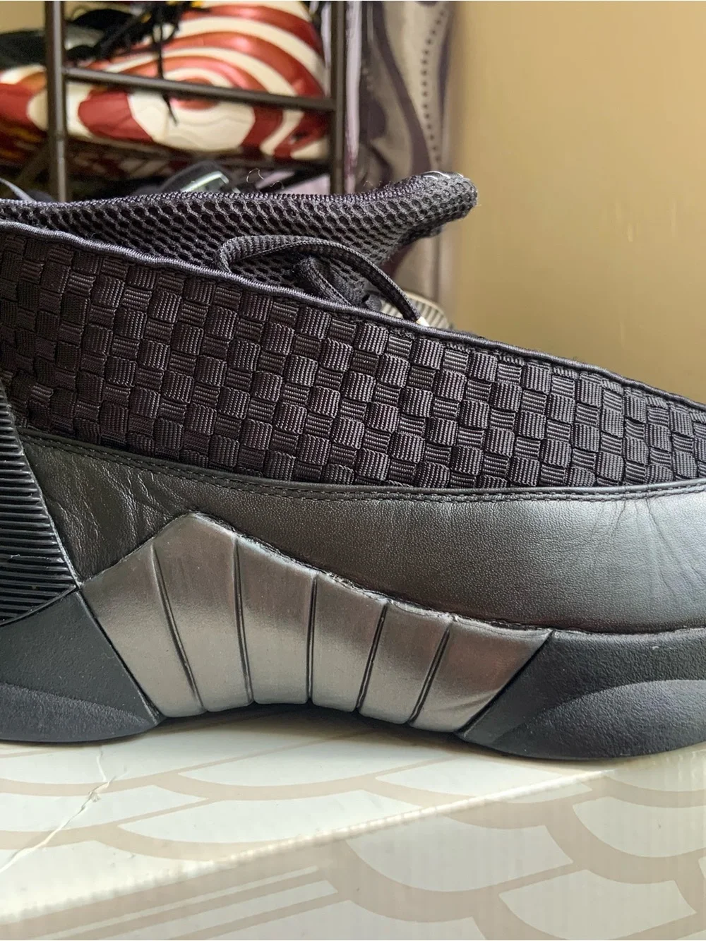 2017 Air Jordan 15 Stealth Men's Black and Silver Low-Top Sneakers